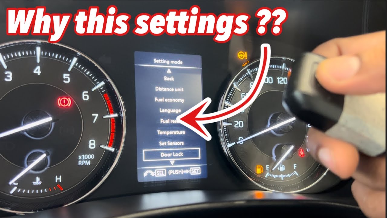 Door Unlock settings in Maruti baleno zeta l