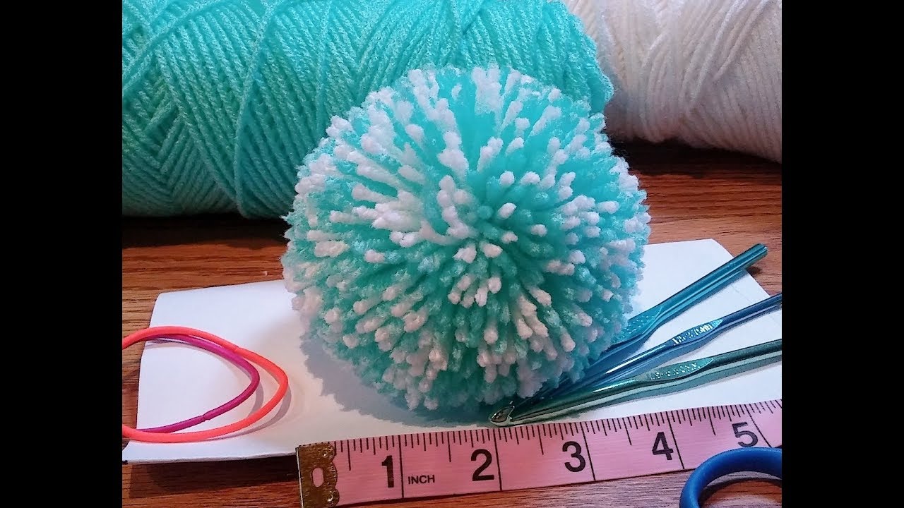 4inch pompom using folded paper