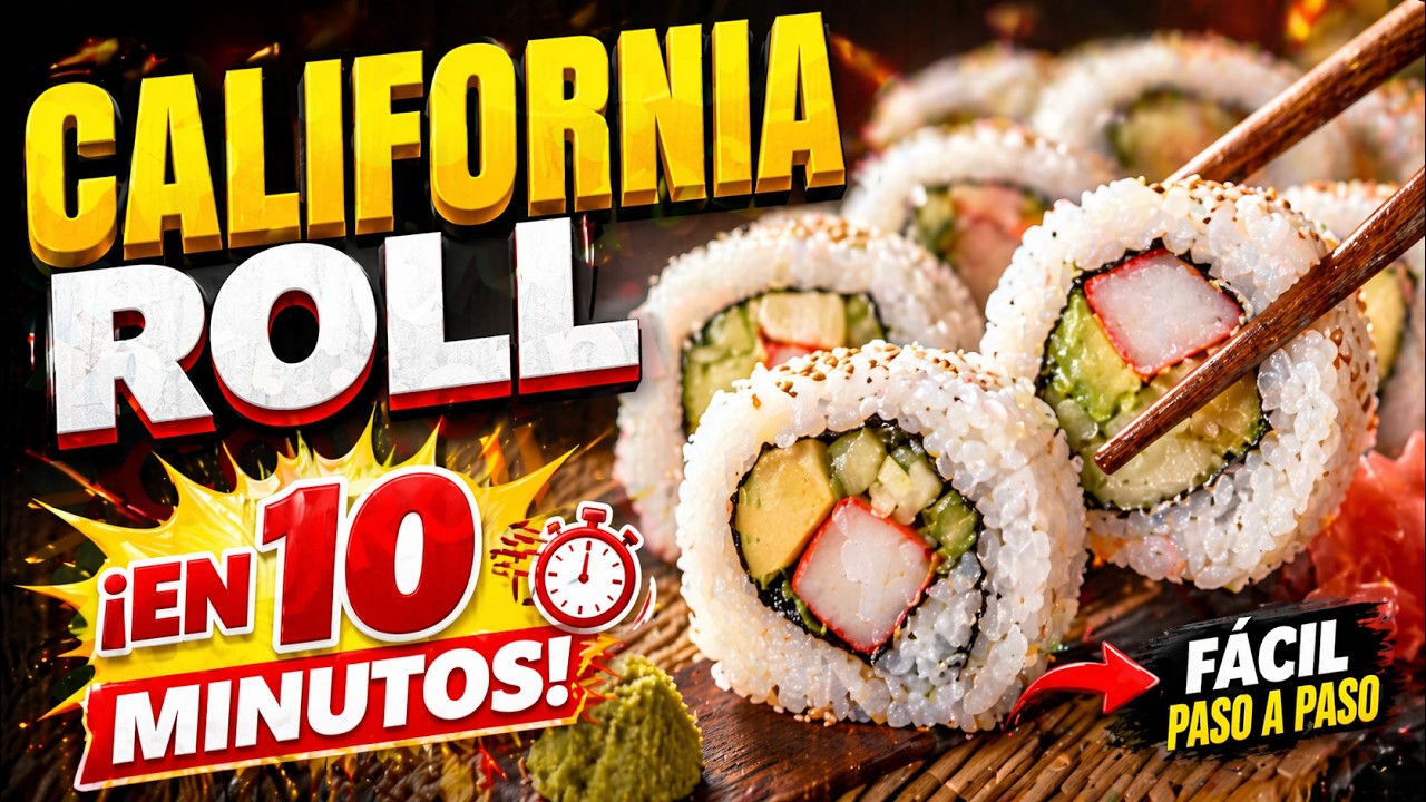 Como hacer un California Roll en 10 Minutos  sushi/Sushi Roll
