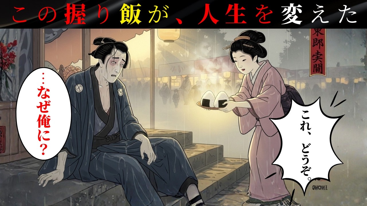 呉服屋を追い出された養子、たった二つの握り飯から江戸一の商人になった話.野談 | 時代劇 | 昔話 | 説話 | 民話