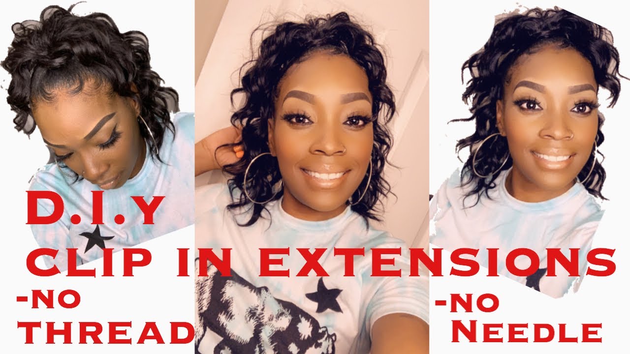 D.I.Y CLIP IN EXTENSIONS...MY NAIL GLUE METHOD!