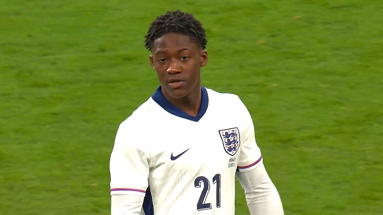 18 Year Old Kobbie Mainoo - England Debut vs Brazil