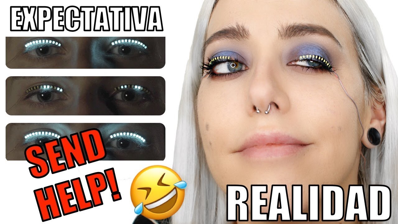 PESTAÑAS CON LUZ LED A PRUEBA! + TUTORIAL MAQUILLAJE | ME HAN TIMADO?