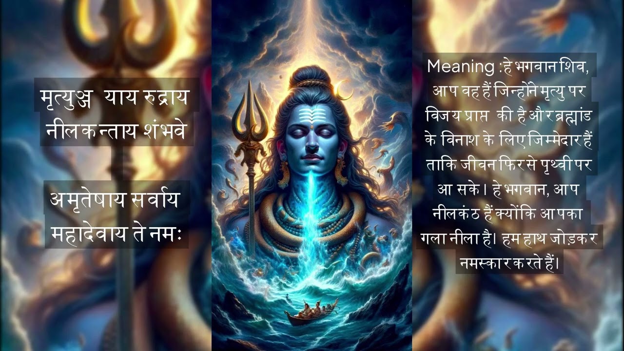 मृत्युञ्जय शिव मंत्र invokes Mahadev's life-giving, and all-pervading forms for protection