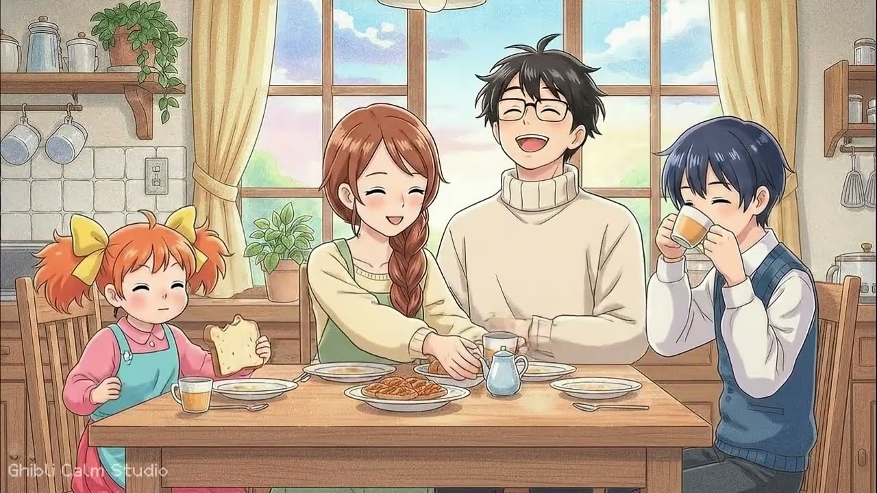 Peaceful Days with Family | Ghibli Style Nature Animation