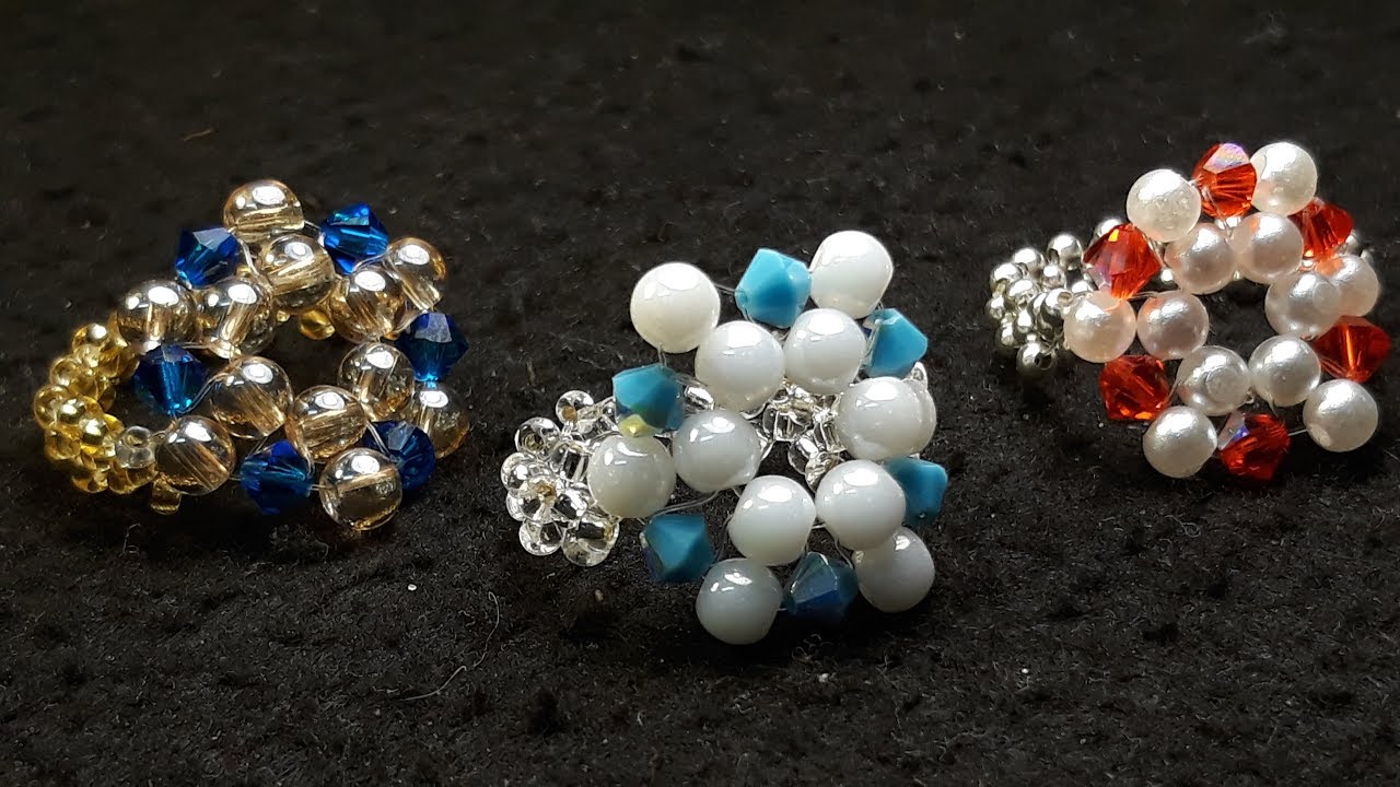 Hermosos y Fáciles Anillos con Cristal y Perla...Clase #91!!!