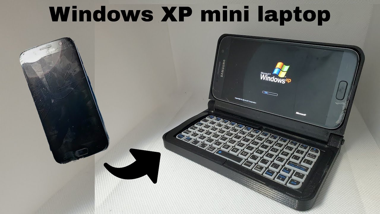 Turn old android smartphone into a small Windows XP laptop