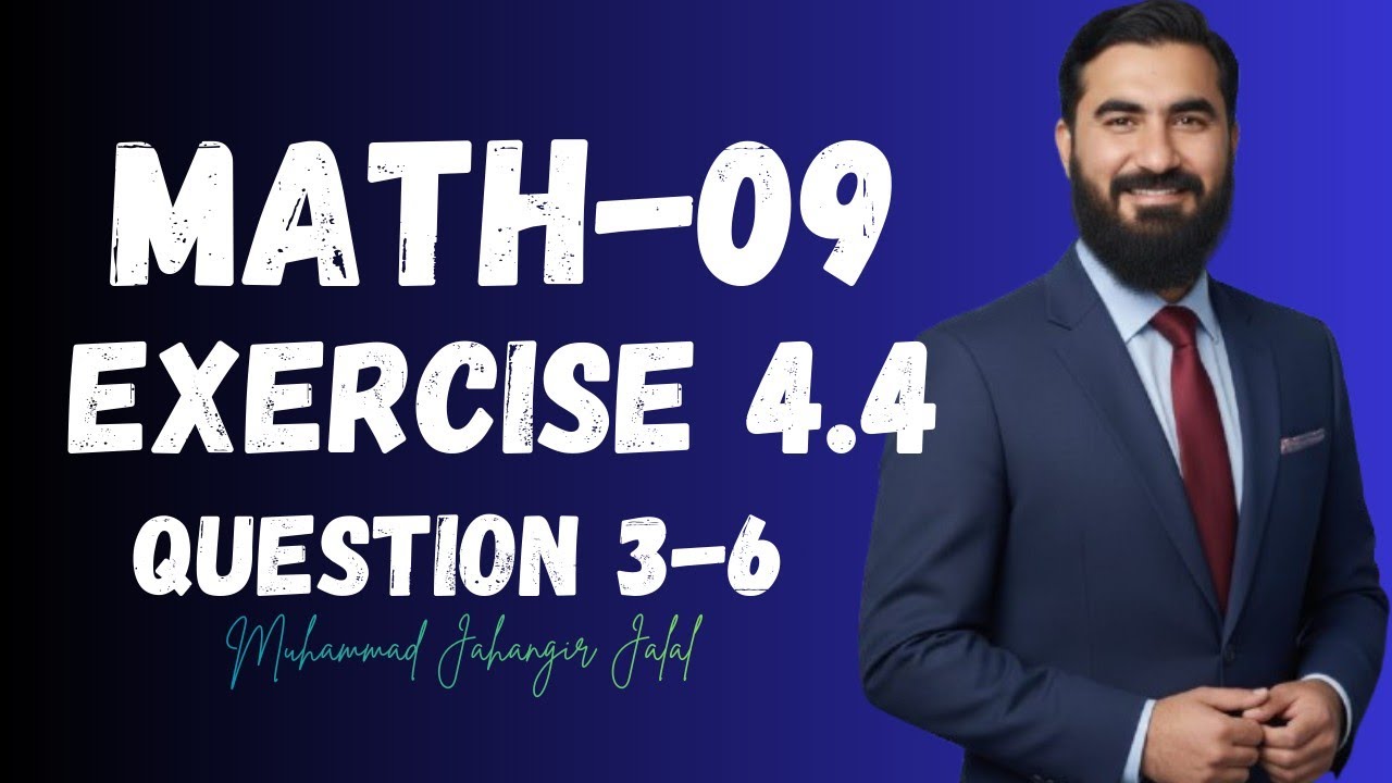9th Class Math | Chapter 4 Exercise 4.4 Q 3–6 | Factorization Word Problems | MathLab281