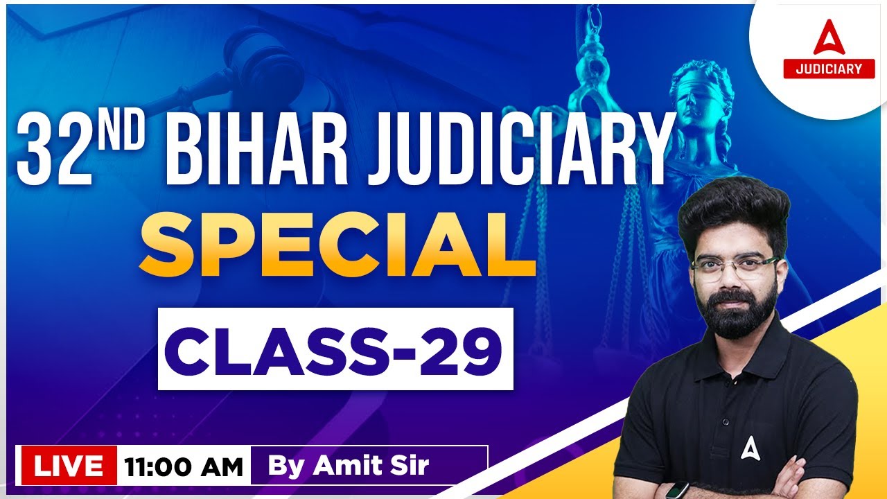 Bihar Judiciary Preparation | 32nd Bihar Judiciary Exam | Daily Special Class #29 | By Amit Sir
