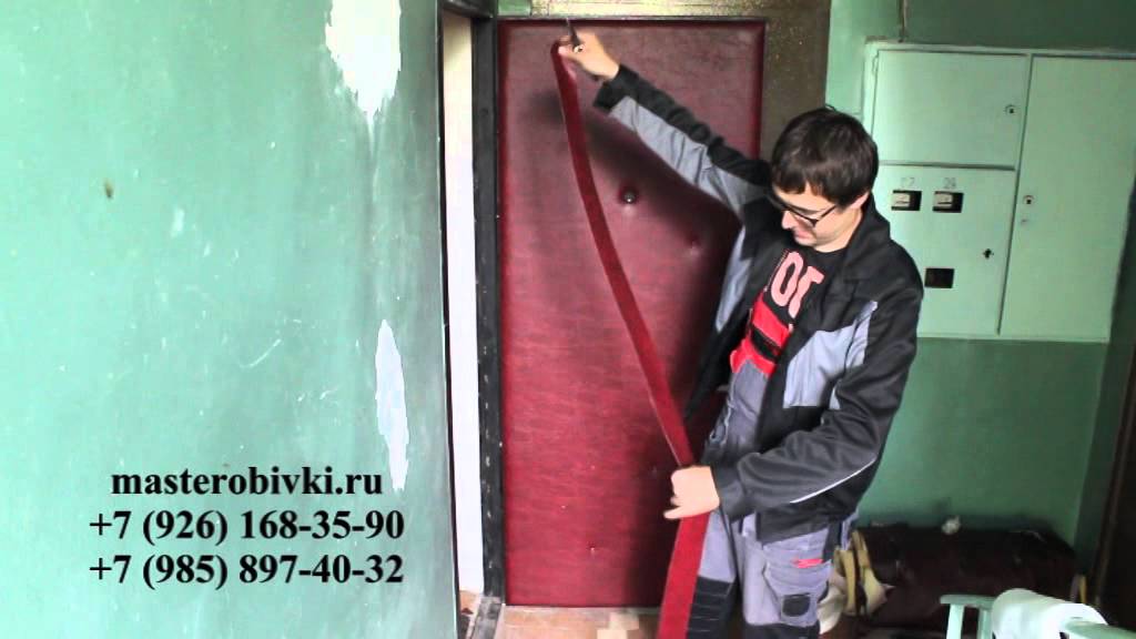 Обивка металлической двери, оформление обивки двери рисунком или узором из гвоздей