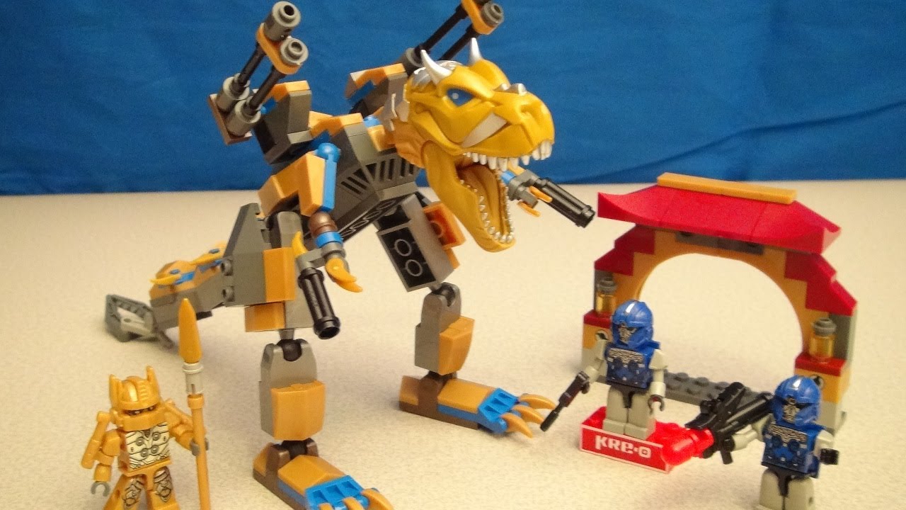 KRE-O TRANSFORMERS GRIMLOCK STREET ATTACK BUILD VIDEO TOY REVIEW AGE OF EXTINCTION