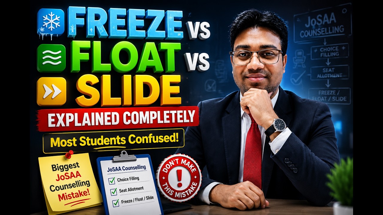 FREEZE vs FLOAT vs SLIDE Explained Completely | Biggest JoSAA Counselling Mistake!