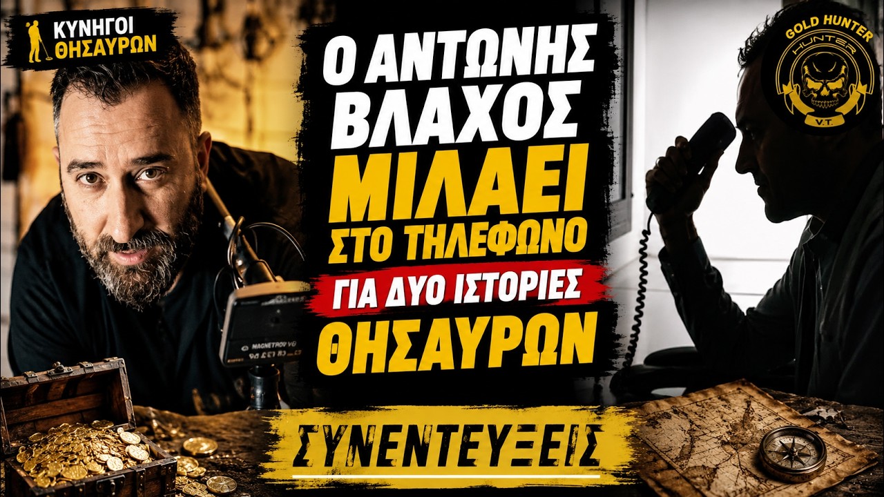 Ο Αντώνης Βλάχος Μιλάει στο Τηλέφωνο για Δύο Ιστορίες Θησαυρών – Συνεντεύξεις