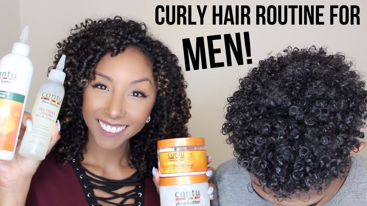 Curly Hair Routine For MEN! Using Cantu Products | BiancaReneeToday