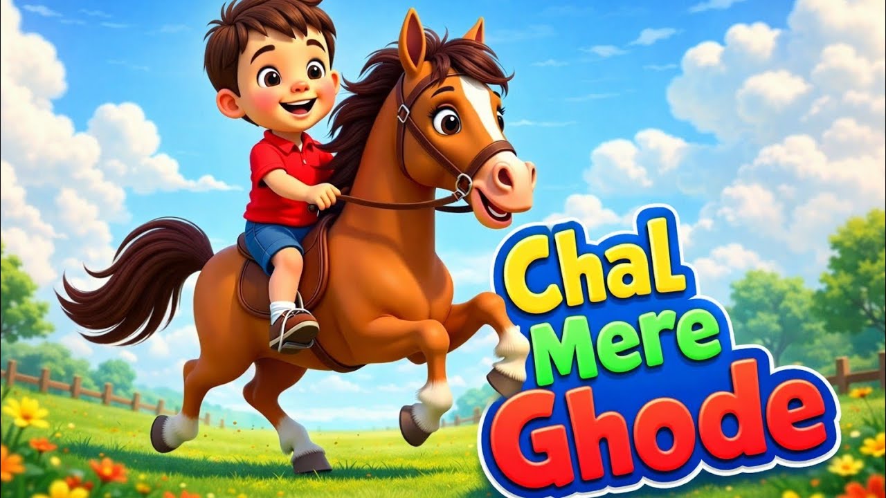 Chal Mere Ghode Tik Tik | चल मेरे घोड़े | l Hindi Poems | Kids Channel India | @kismistoons 