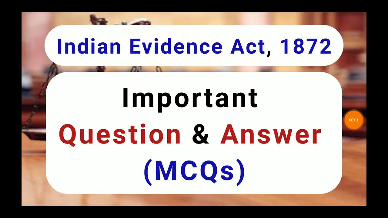 Law questions & answers || Evidence act mcqs in hindi || AIBE || PCSJ || APO || CLAT || LLB || LLM