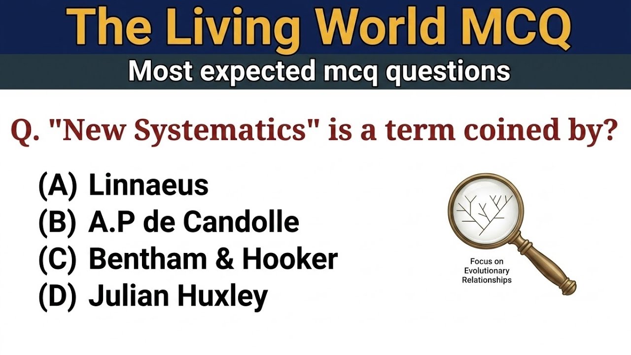 The living World Class 11 Biology MCQ | Biology MCQ 2025 | NEET 2025 MCQ