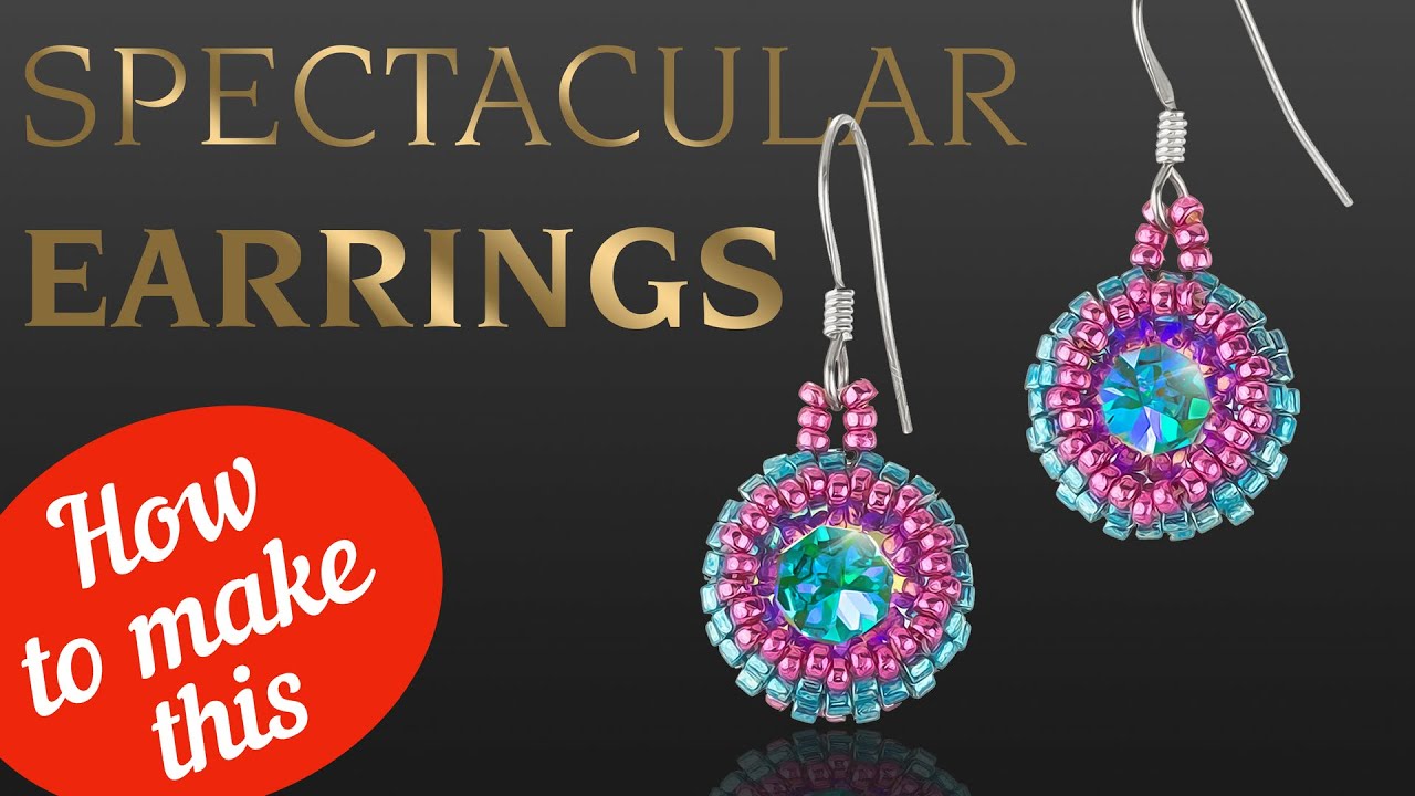 How to make Sparkling Seed Bead Earrings | Spectacular design