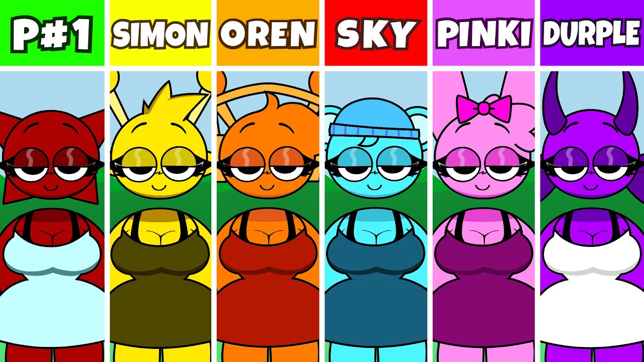 Incredibox Sprunki: Human But Simon VS Oren VS Sky VS Pinki VS Durple