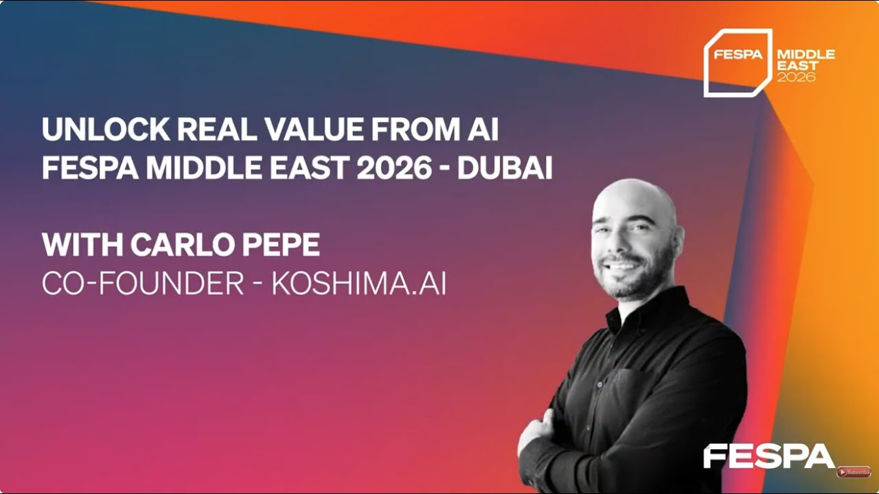 Раскройте реальную ценность ИИ | 5 минут с FESPA - Карло Пепе (FESPA Middle East 2026)