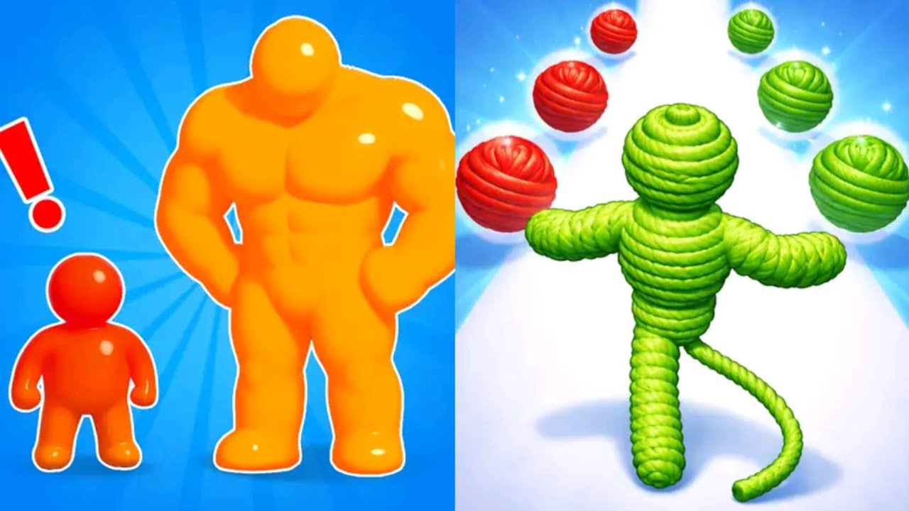 Tall Man Run VS Rope Man Run MAX LEVELS UNLOCKED SPEEDRUN Gameplay