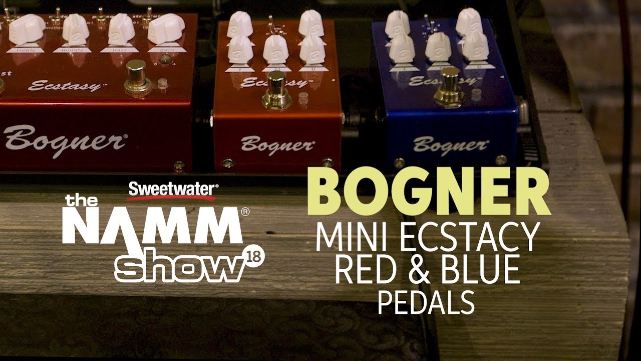 Bogner Mini Ecstasy Red & Blue Overdrive Pedals at Winter NAMM 2018