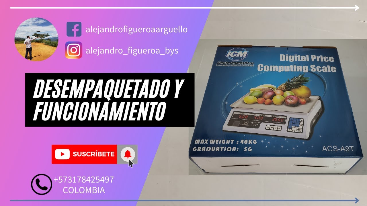 Unboxing (Desempaquetado) bascula marca ICM modelo ACS A9T