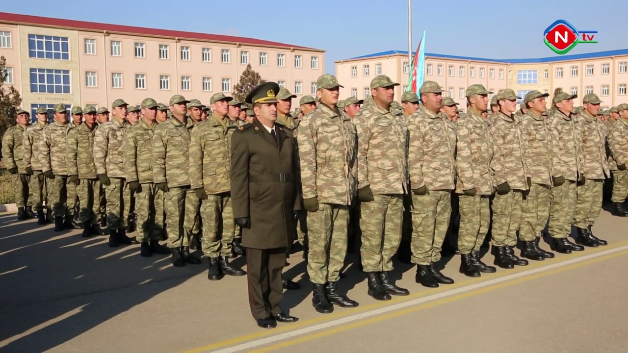 Gənc əsgərlərin növbəti xidmət yerlərinə yola salınması mərasimi keçirilib