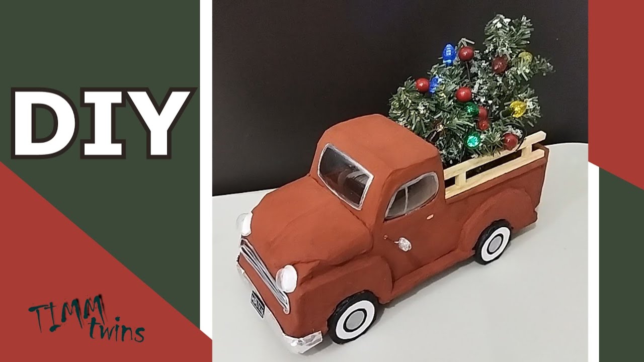 DIY Camioneta Navideña - Hecha con materiales Reciclados- TIMM twins