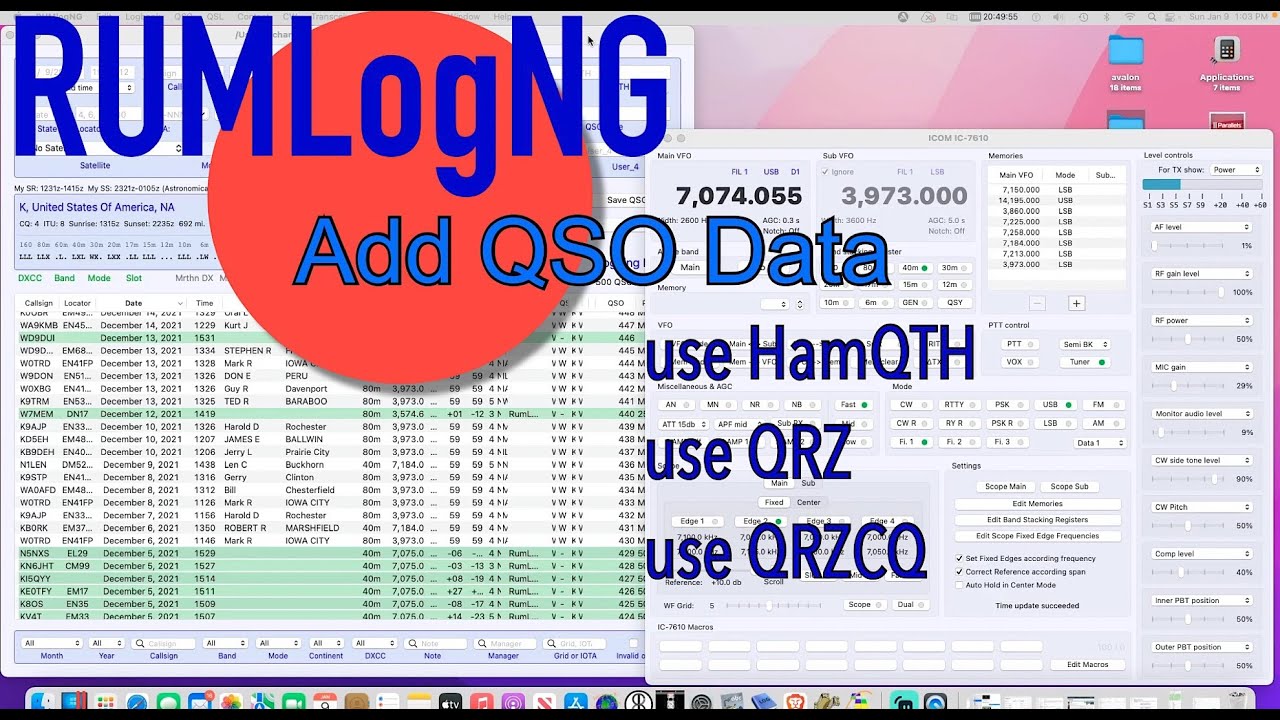RUMLogNG Add QSO Data - WSJT-X