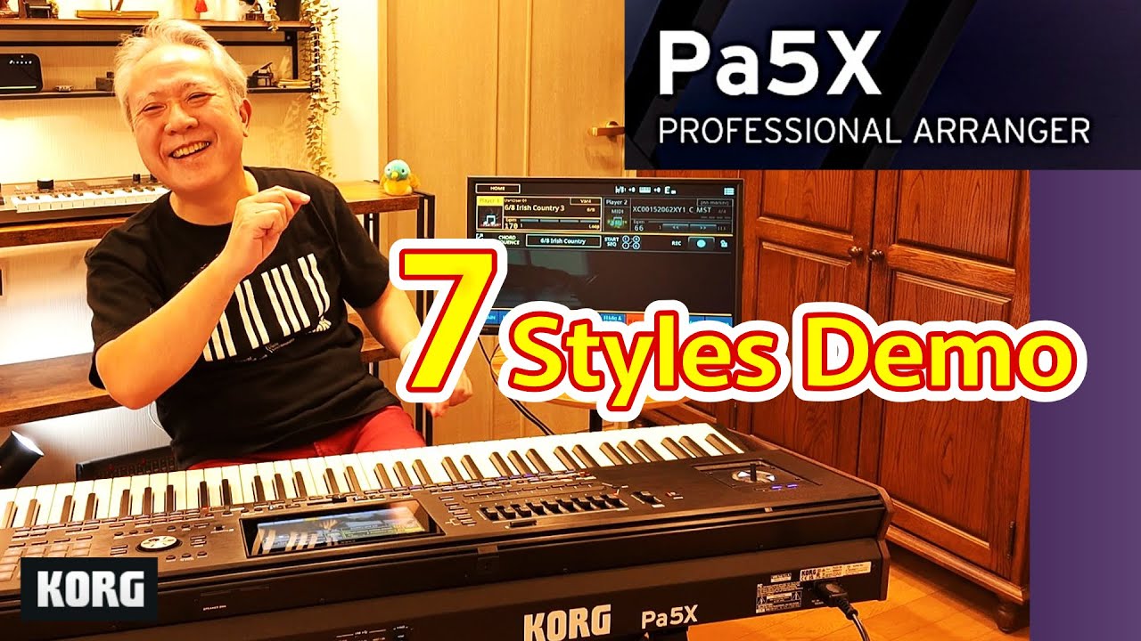 【Pa5X】第二弾❗自動伴奏を使ったデモ演奏7曲 [No Talking]🎹✨/ 7 demo Performance using auto-accompaniment styles♪