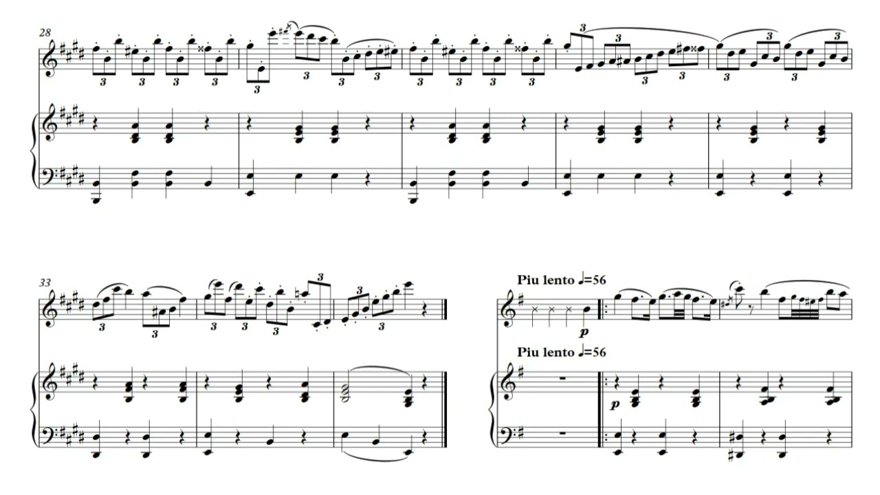 Chopin Variations on a theme by Rossini, Piano accompaniment, easy tempo (리베르타 앙상블을 위한)