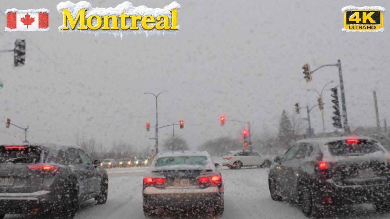 Heavy Snow Morning Drive ❄️ | Lasalle, Montreal, Canada