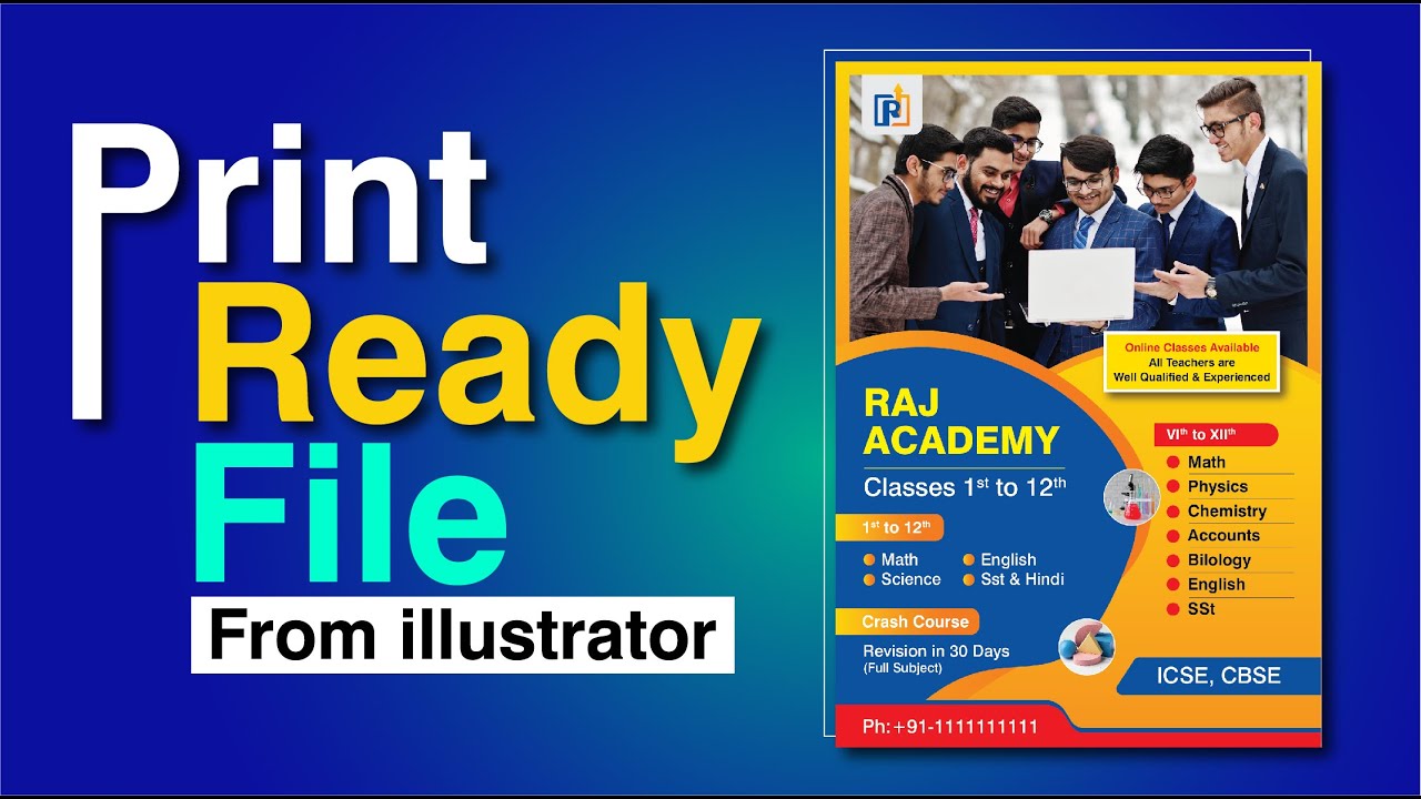 how to make print ready file in illustrator | print ready file in illustrator | illustrator tutorial