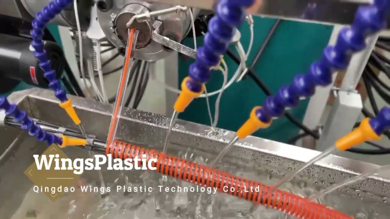 PVC Suction Hose Pipe Plant / Duct Hose Pipe Manufacturing Machine / Suction Hose Extrusion
