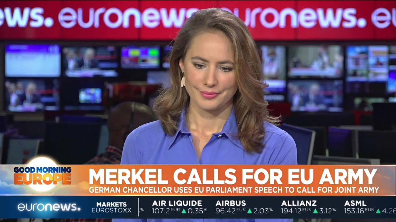 German Chancellor Merkel uses EU Parliament speech to call for joint European Army | #GME