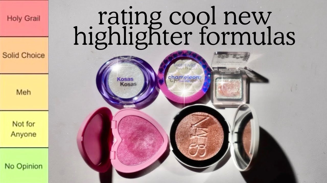 Rating cool new highlighter formulas! Detailed swatch and try on.