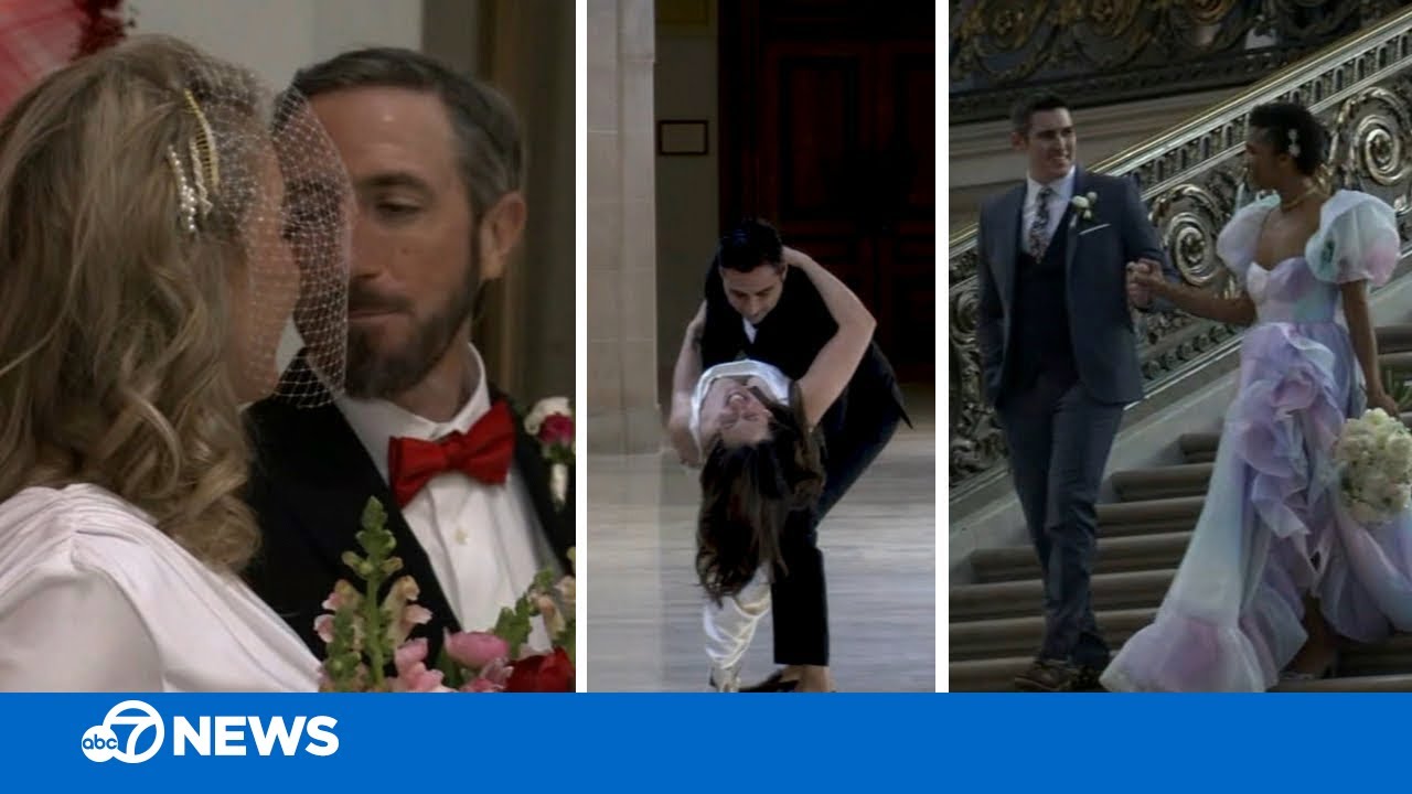 More than 250 couples tying the knot at SF City Hall on Valentine's Day: Here's a look