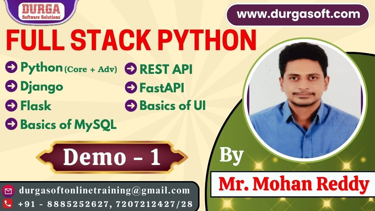 FULL STACK PYTHON tutorials || Demo - 1 || by Mr. Mohan Reddy On 21-01-2026 @8AM (IST)