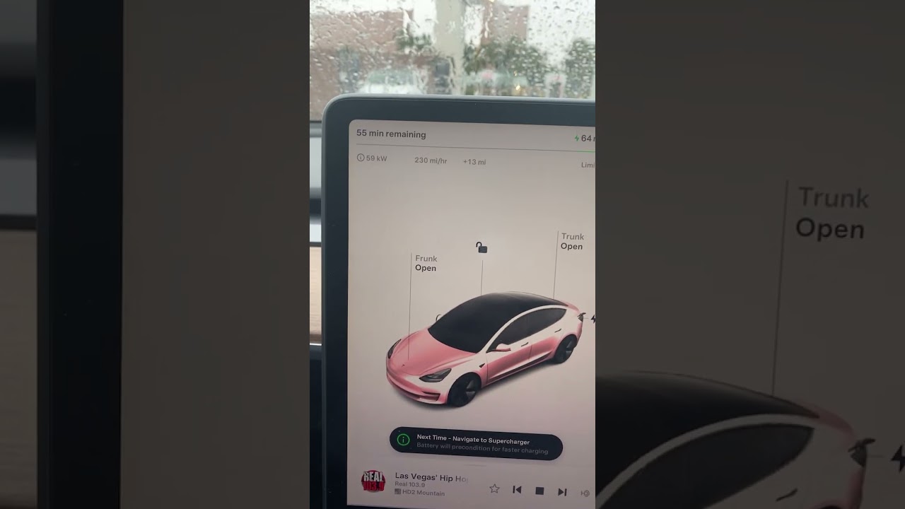 Tesla battery temperature low charging rate limited at 50 degrees Fahrenheit during supercharging