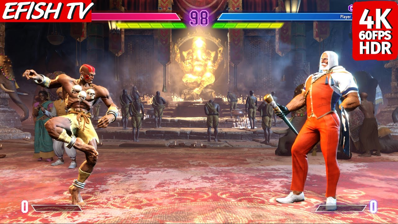 Dhalsim vs JP (Lv 8 CPU) - Street Fighter 6 (PS5 4K 60FPS)