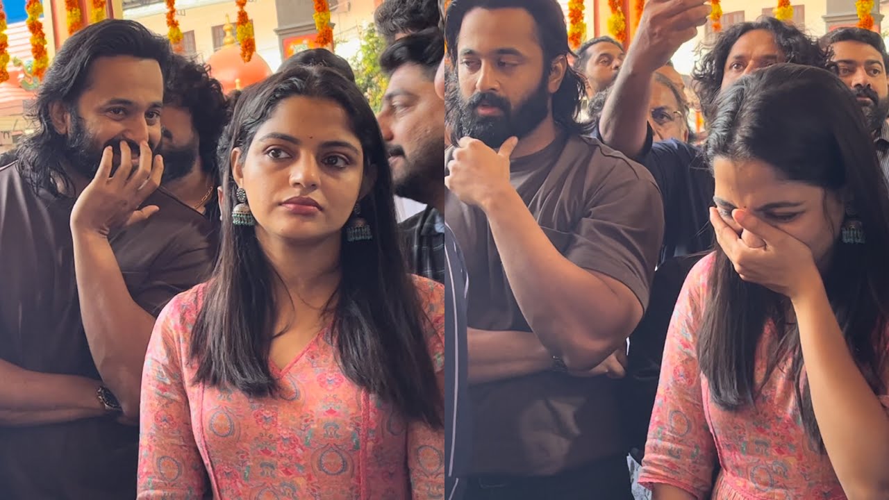 ഉണ്ണി മുകുന്ദന്റെ തമാശ കേട്ട് വാപൊത്തി ചിരിച്ച്‌ നിഖില വിമൽ | New Movie Pooja | Biju Menon