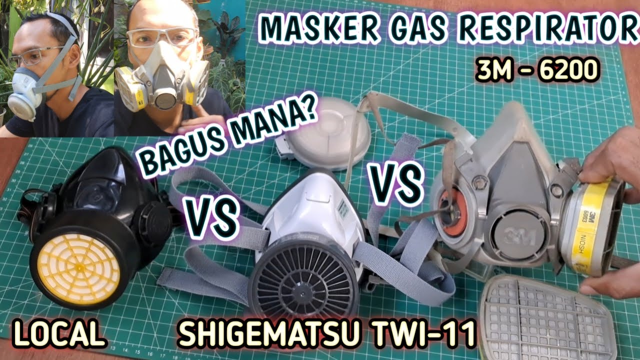 UNBOXING MASKER GAS RESPIRATOR, SHIGEMATSU TWI 11 JAPAN  Dibandingkan Dengan 3M 6200 & MASKER LOKAL!