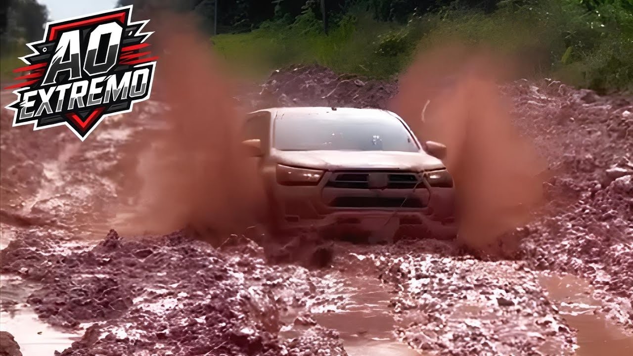 TRITON L200 NA LAMA E RAM PUXANDO CARRETA!!!
