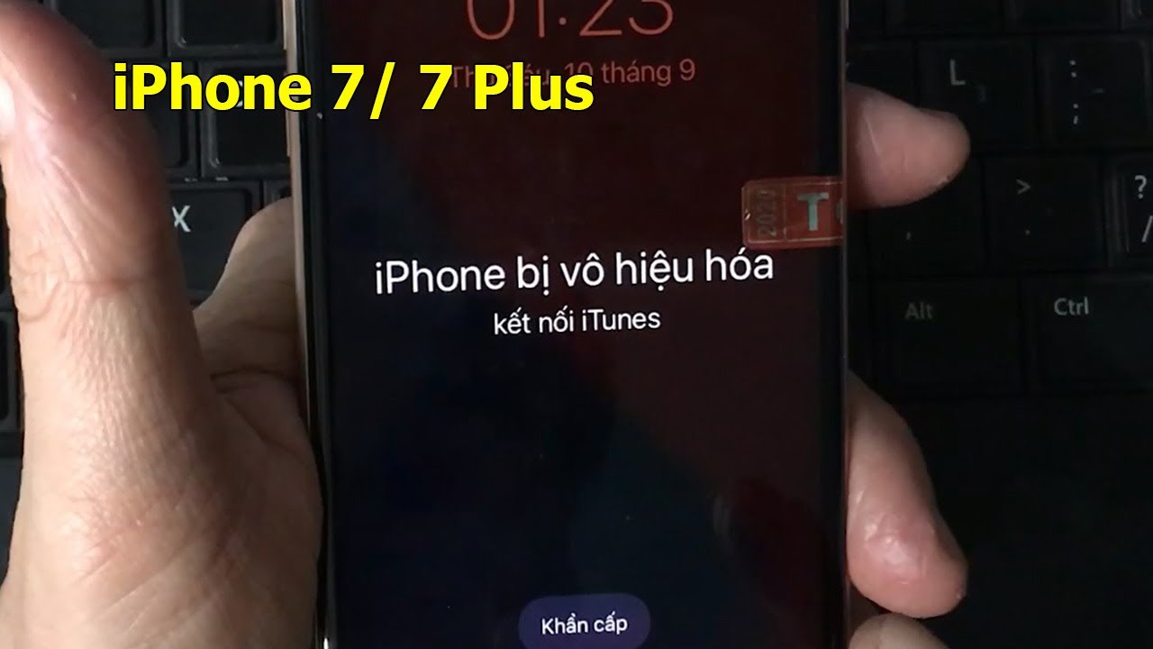 iPhone 7 bị lỗi iPhone bị vô hiệu hóa – kết nối iTunes