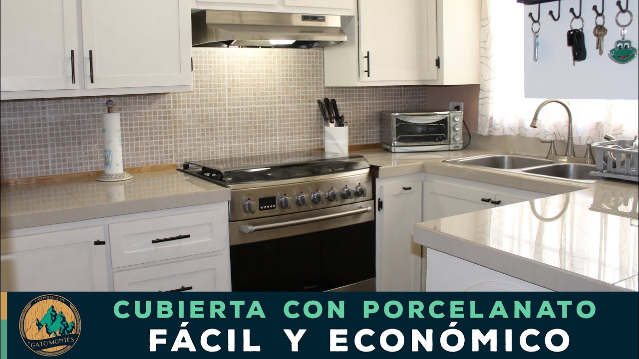 Cubierta de cocina con porcelanato - Fácil y económico