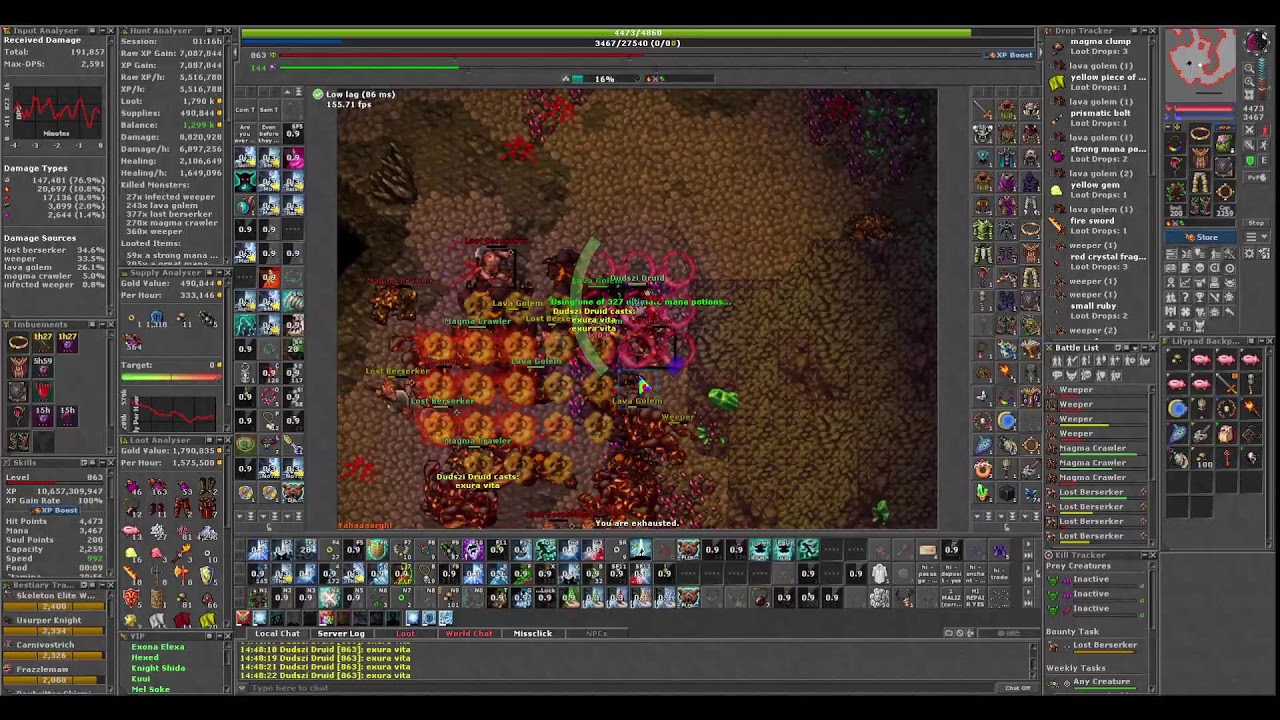 Bounty Task Lost Berserker 392/392 Elder Druid 860 Kalibra