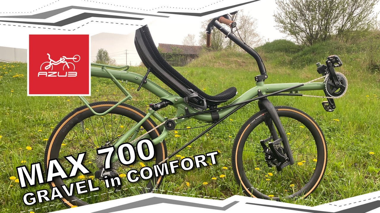 Ride gravel in unmatched comfort - AZUB MAX 700 recumbent bike