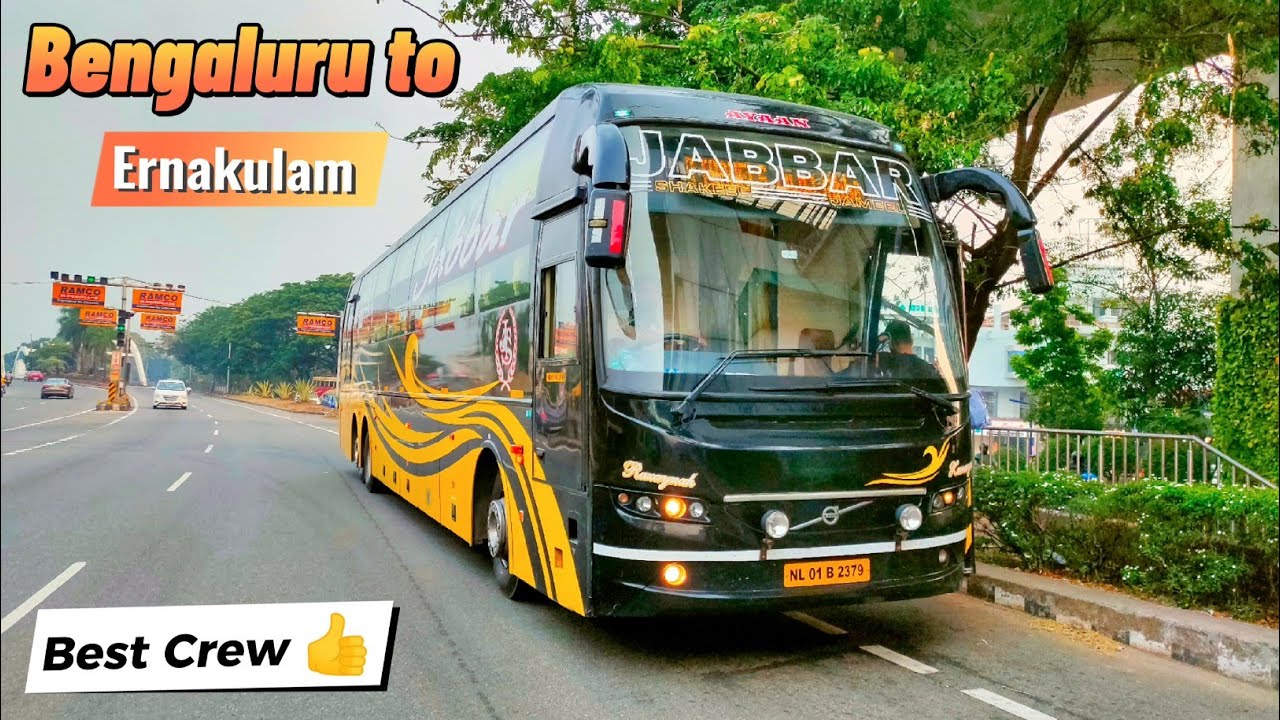BENGALURU TO ERNAKULAM BUS JOURNEY | JABBAR VOLVO SLEEPER BUS | BUS CABIN RIDE🔥