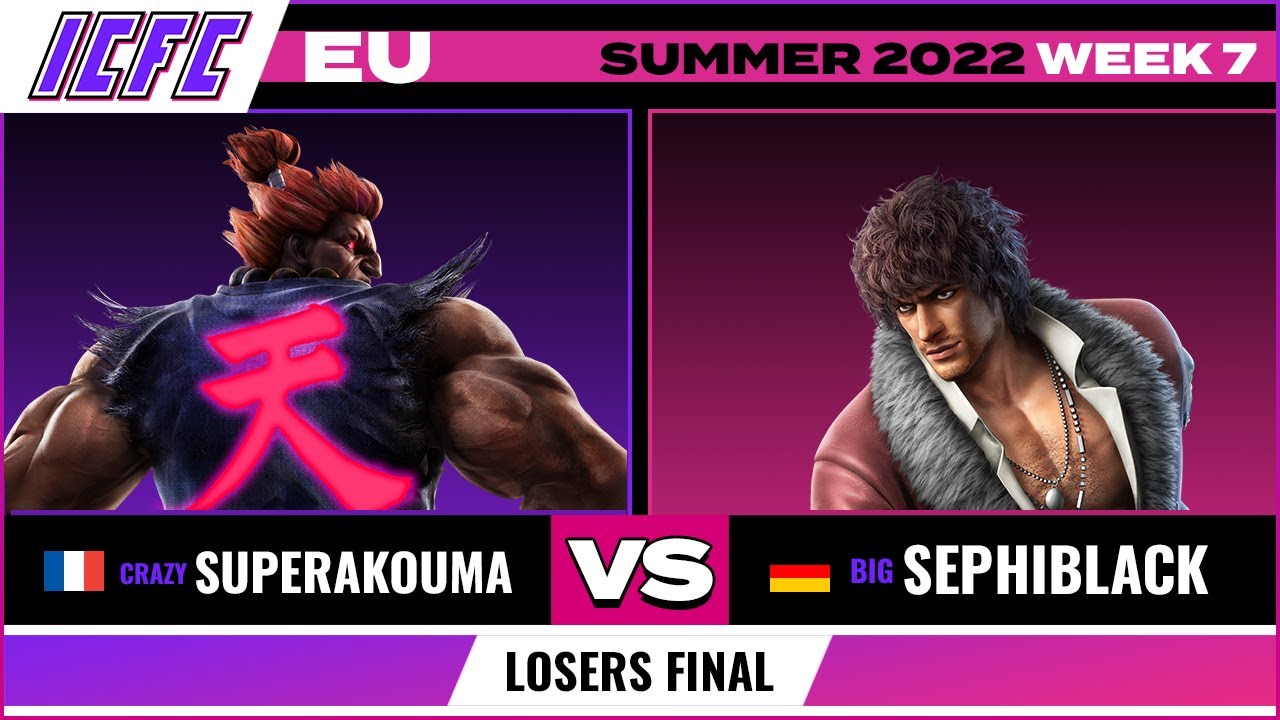 SuperAkouma (Akuma) vs. Sephiblack (Miguel) Losers Final - ICFC EU Tekken 7 Summer 2022 Week 7